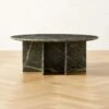 Pasar Round Green Marble Coffee Table