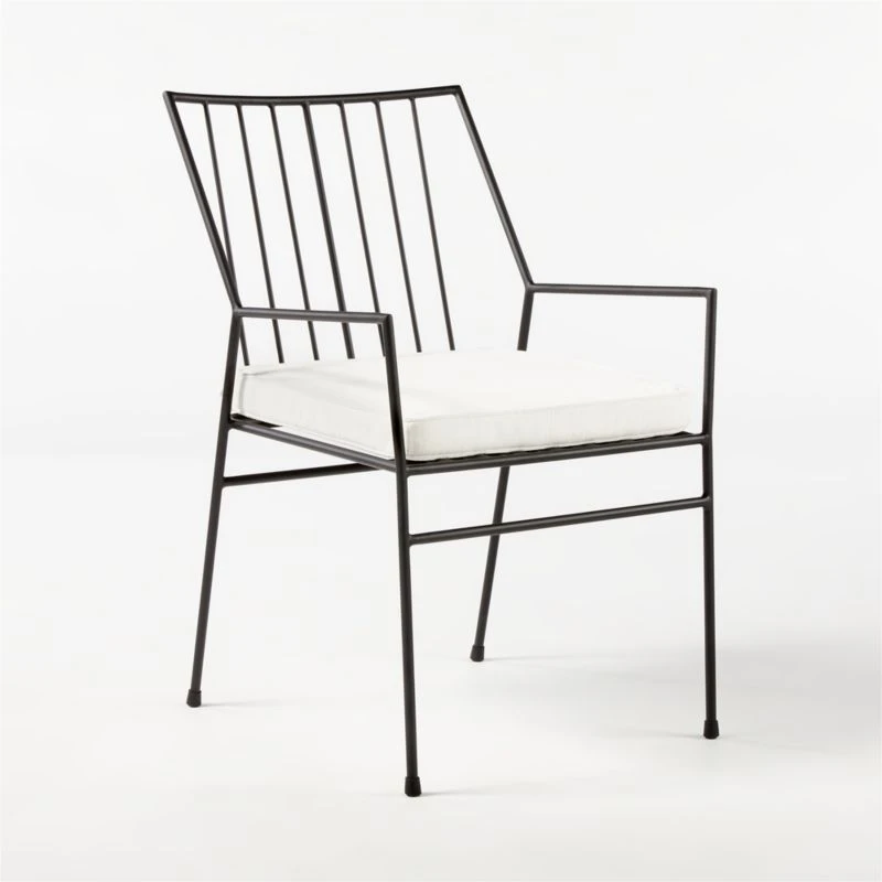 Pavilion Dining Armchair With Ivory Sunbrella ® Cushion Model 6470 Set Of 4 - Image 4