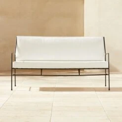 Pavilion Outdoor Sofa With Ivory Sunbrella ® Cushions Model 6490