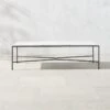 Pavilion Black Metal Outdoor Coffee Table With Marble Top Model 6511
