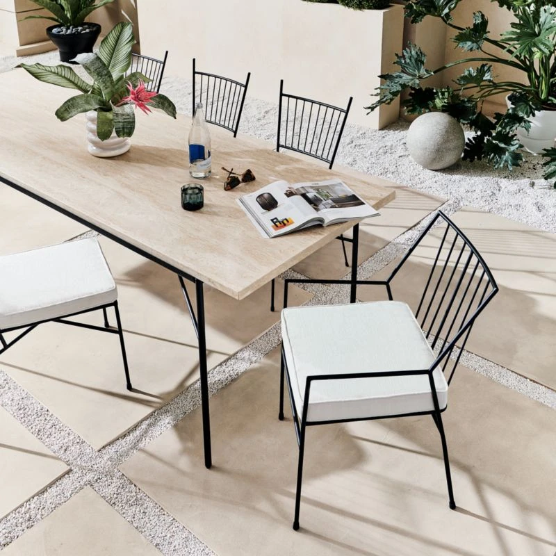 Pavilion Dining Armchair With Ivory Sunbrella ® Cushion Model 6470 Set Of 4 - Image 2