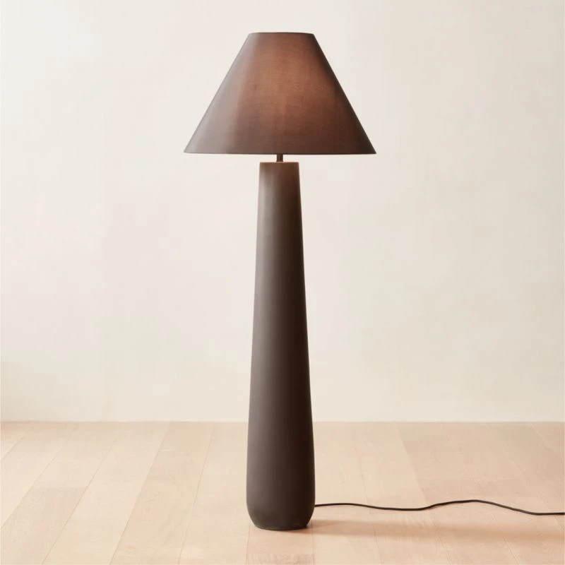Polar Black Cement Floor Lamp - Image 2