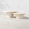 Pompeo Round Ivory Cast Resin Nesting Coffee Table Set Of 2