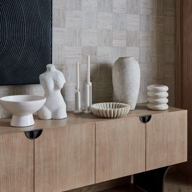 Reve Round Fluted White Marble Bowl - Image 5