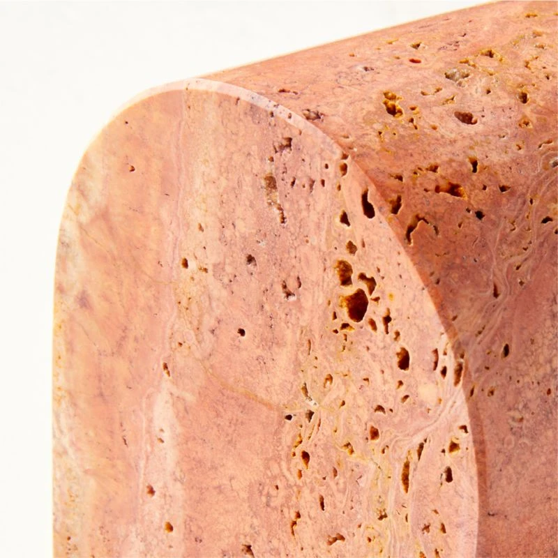 Red Travertine Arched Bookend - Image 3