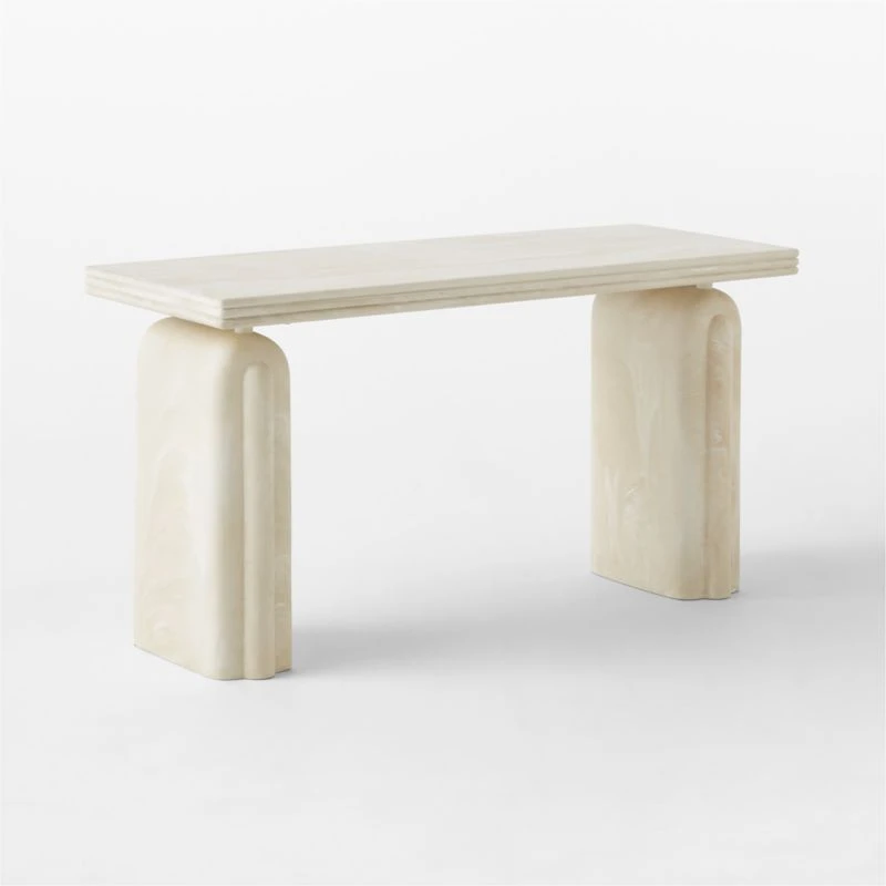 Remoli Swirled Cream Resin Desk - Image 7