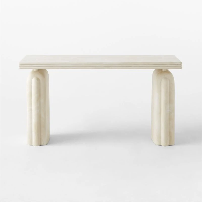 Remoli Swirled Cream Resin Desk - Image 4