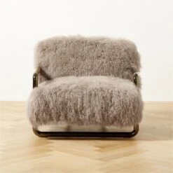 Ren Grey Sheepskin Accent Chair