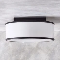 Ronda Indoor/Outdoor Black Flush Mount Light