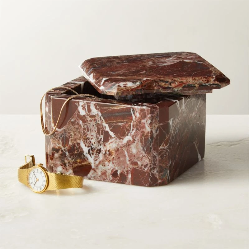 Rosa Levanto Emerald Cut Marble Box - Image 2