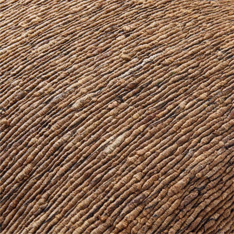 Seca Brown Silk Throw Pillow With Down-Alternative Insert 20" - Image 2