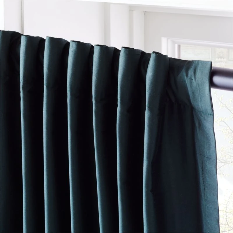 Seda Green Dupioni Silk Window Curtain Panel 48"x84" - Image 4