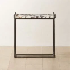 Sefro Marble And Metal Side Table