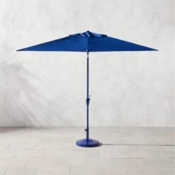 Shadow Rectangle Cobalt Umbrella With Base