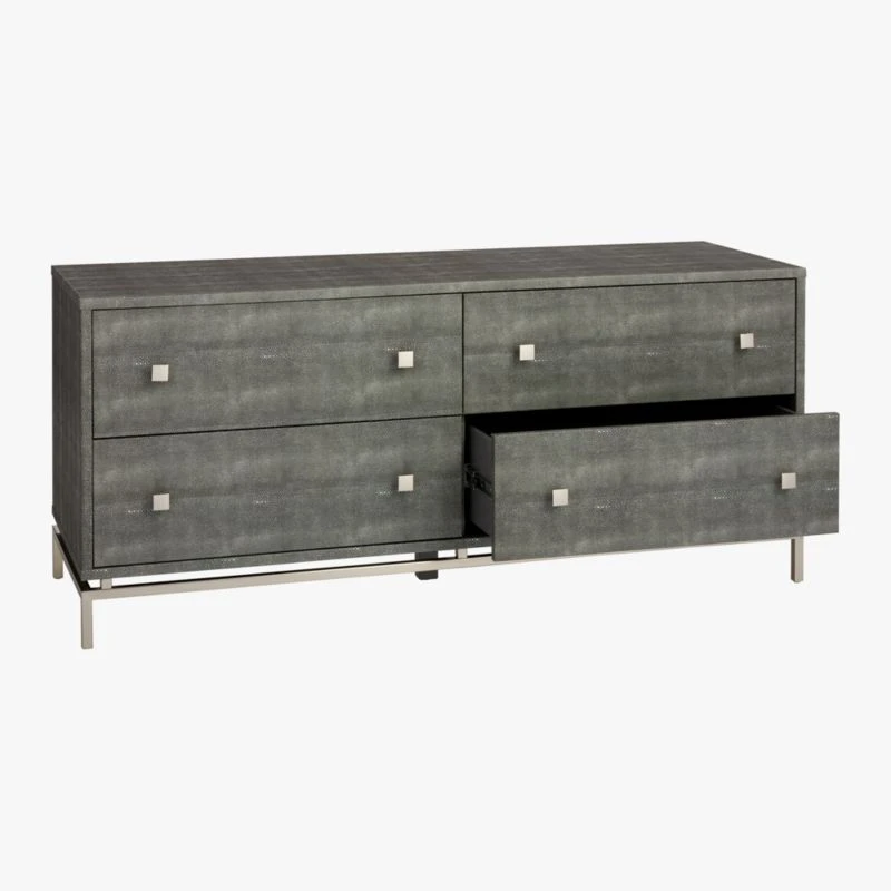 Shagreen Embossed Low Dresser - Image 4