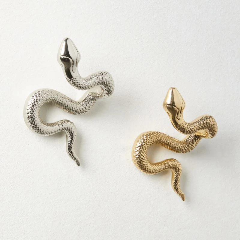 Unlacquered Brass Snake Wall Hook - Image 3