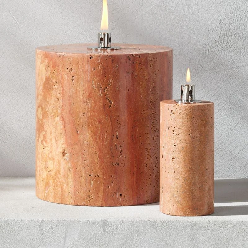 Somerset Red Travertine Oil Lamp Small - Image 2