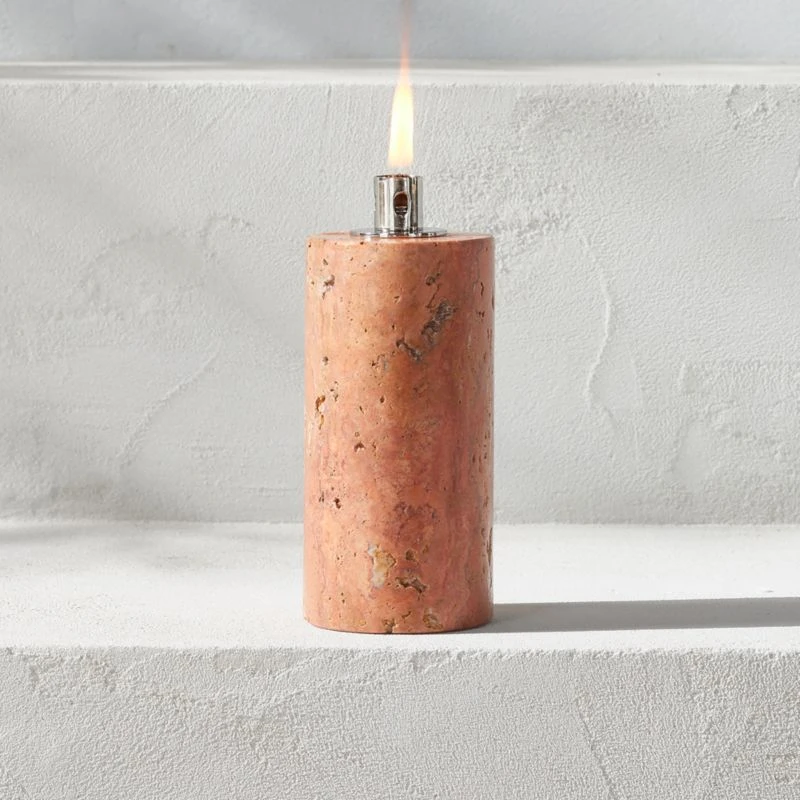 Somerset Red Travertine Oil Lamp Small - Image 3