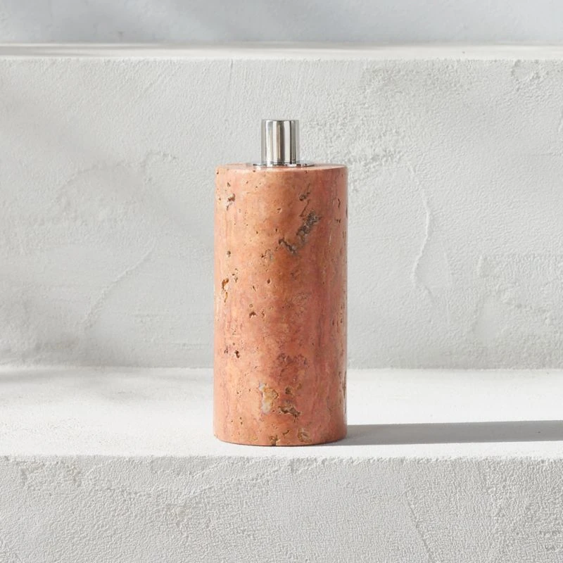 Somerset Red Travertine Oil Lamp Small