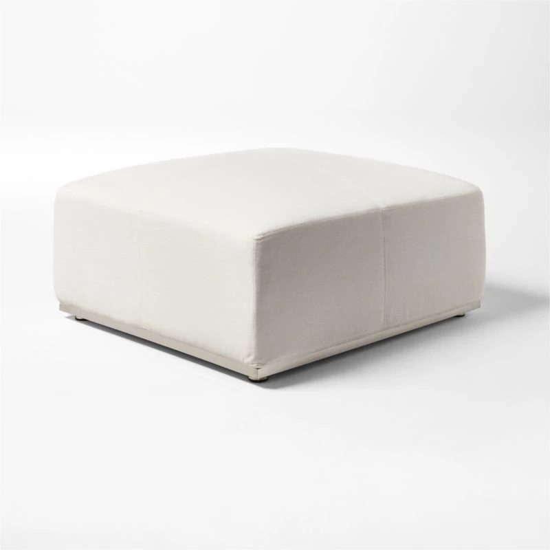 Sonya Outdoor Ottoman With Neutral Sunbrella® Cushions - Image 3