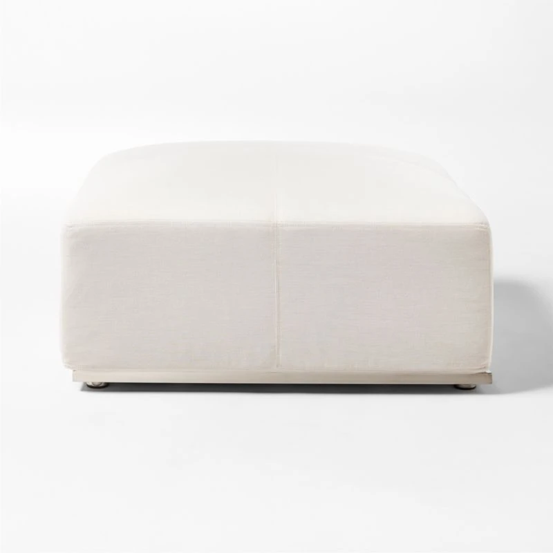 Sonya Outdoor Ottoman With Neutral Sunbrella® Cushions - Image 4