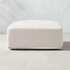 Sonya Outdoor Ottoman With Neutral Sunbrella® Cushions