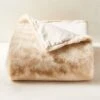 Sorrell Warm White Tiger-Print Faux Fur Throw Blanket