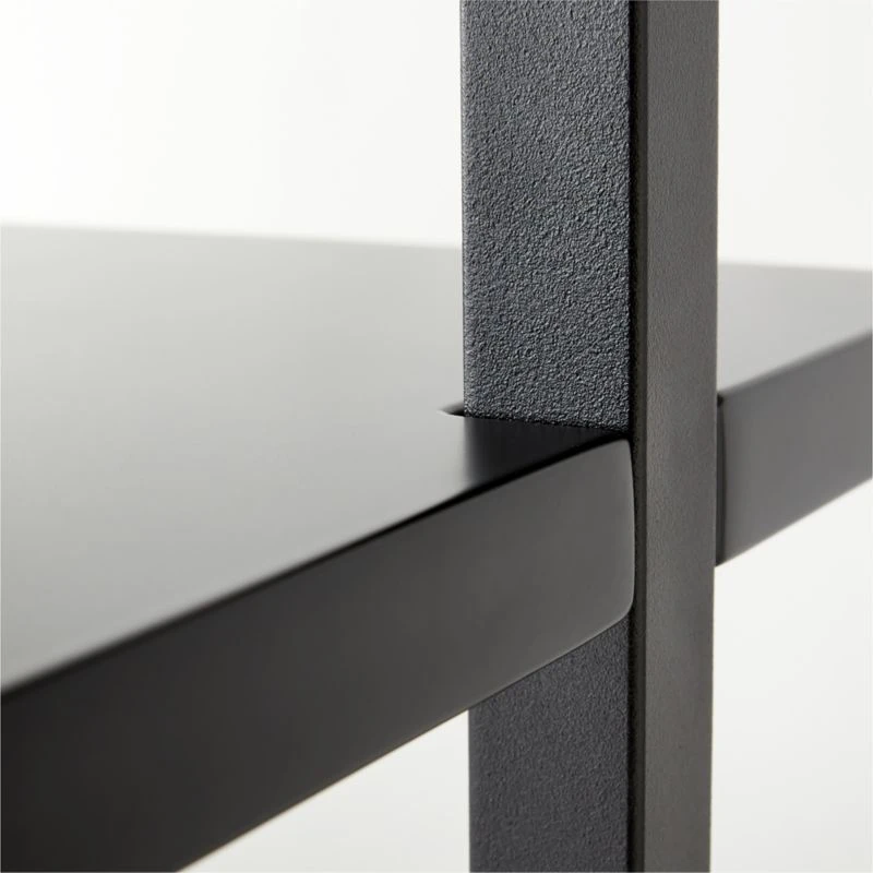 Stairway 2-Drawer Black Wall Mount Desk With Shelves 96'' - Image 7