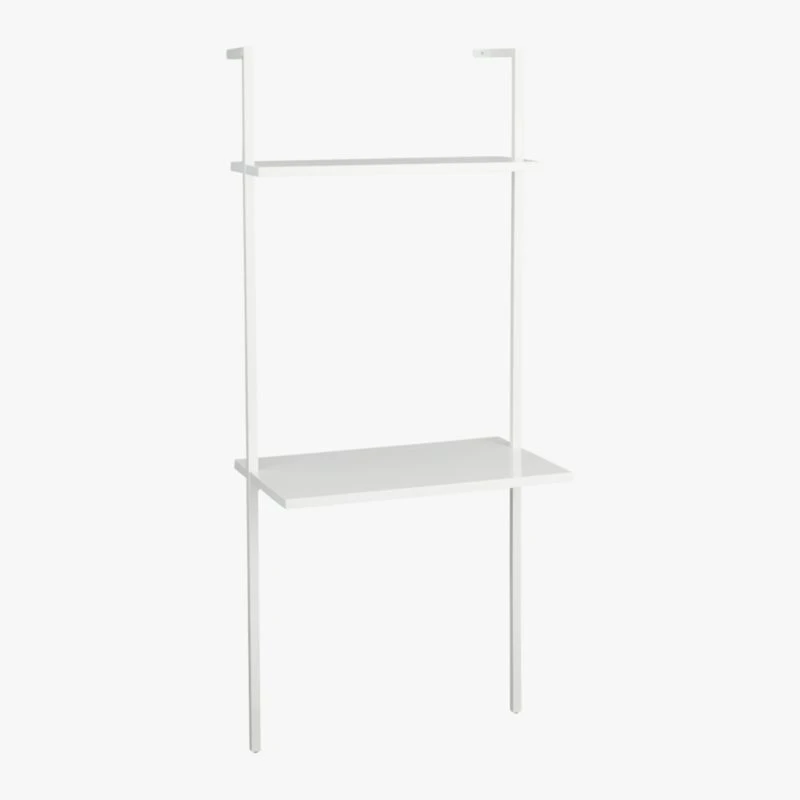 Stairway White Wall Mount Desk With Shelf 72.5'' - Image 4