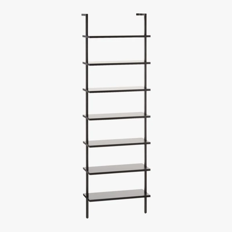 Stairway Black Metal Wall Mount Bookshelf 96'' - Image 5