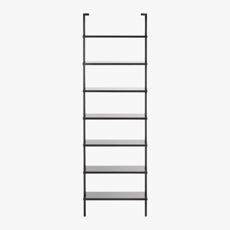 Stairway Black Metal Wall Mount Bookshelf 96'' - Image 4