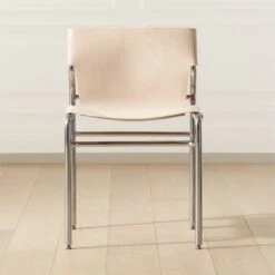 Surf Sling Untanned Leather Dining Chair