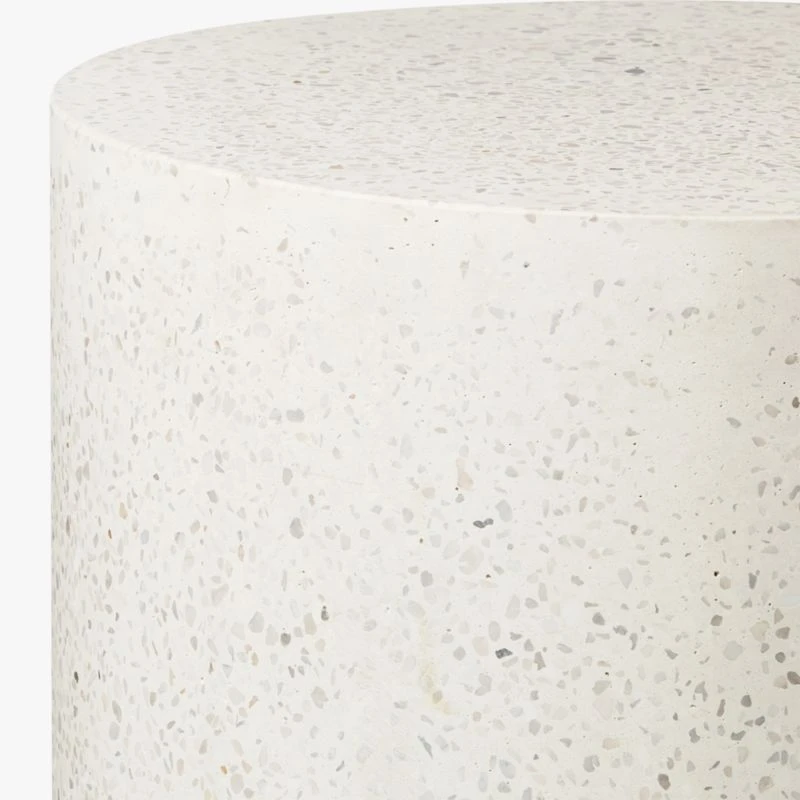 Terrazzo White Outdoor Side Table - Image 8