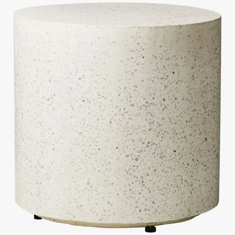 Terrazzo White Outdoor Side Table - Image 7