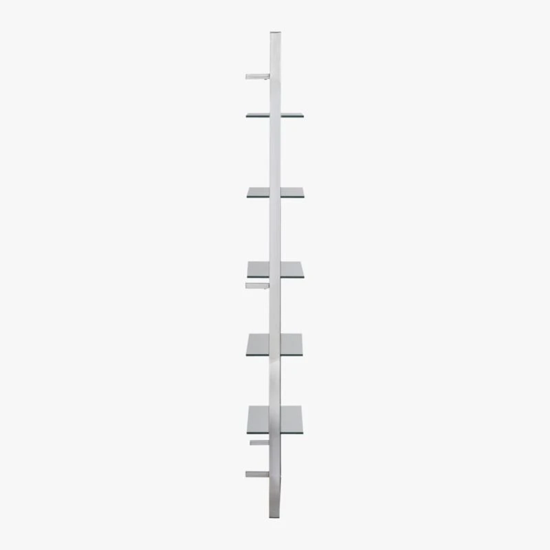 Tesso Chrome Metal Wall Mount Bookshelf - Image 7