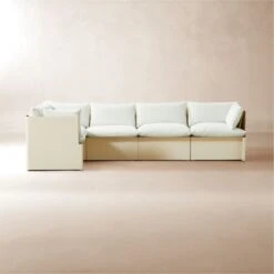 Tol 5-Piece Ivory Boucle Sectional Sofa