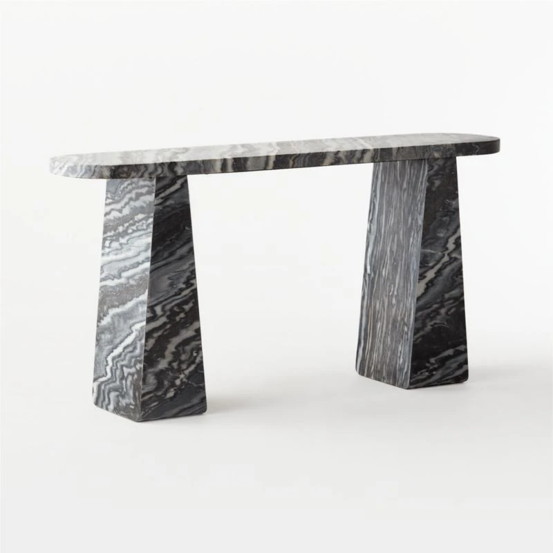 Tria Grey Marble Console Table - Image 6