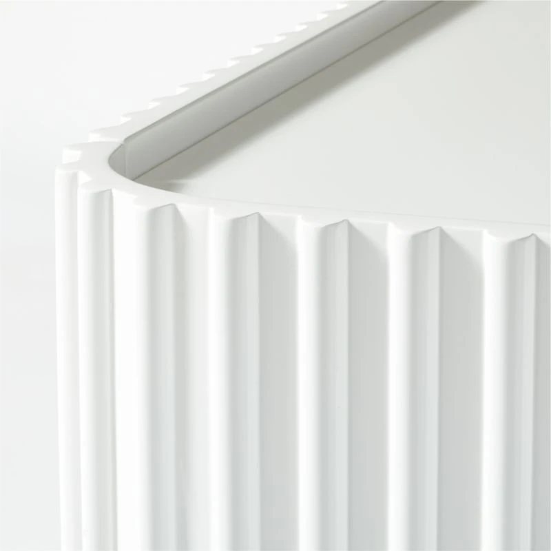 Truffle High-Gloss White Credenza - Image 9