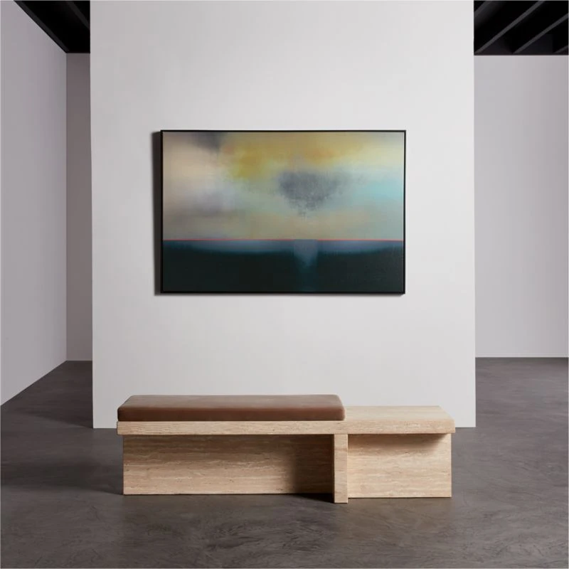 'Unmapped Viewing' Framed Oil Painting Reproduction By Mark Russell Jones 61''x41'' - Image 2