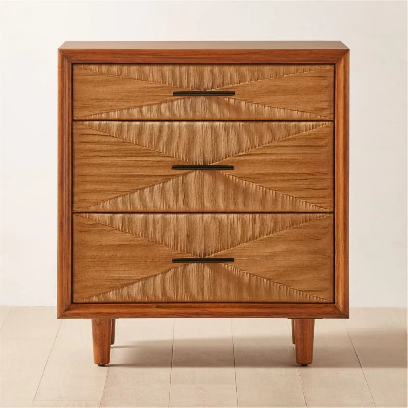 Verano 3-Drawer Rattan Dresser