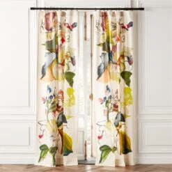 Jungle Floral Window Curtain Panel 48''x84''