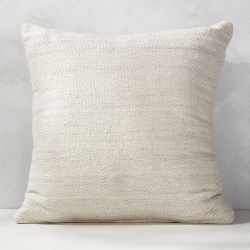 Waverly Ivory White Outdoor Throw Pillow 23"