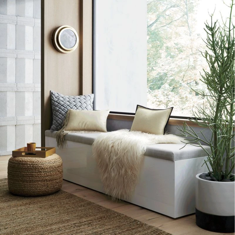 Braided Natural Jute Pouf - Image 2