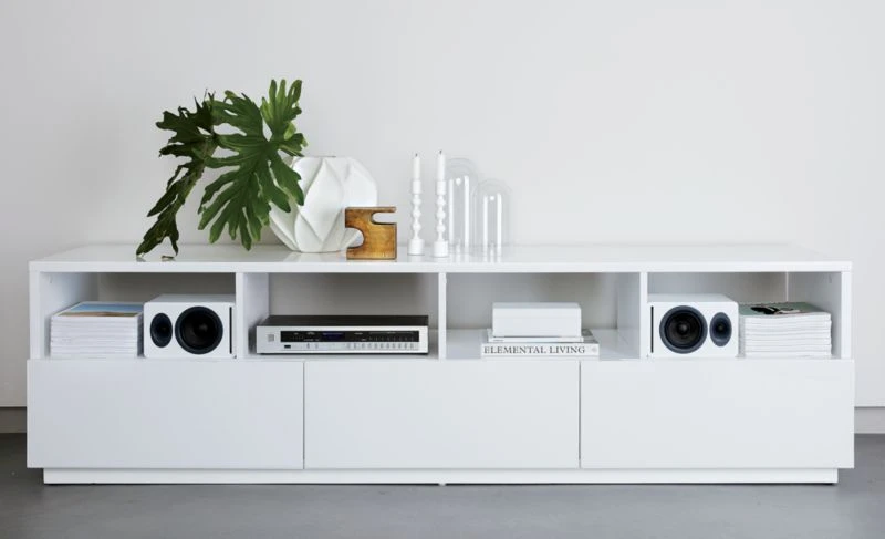 Chill High-Gloss White Media Console 80'' - Image 2