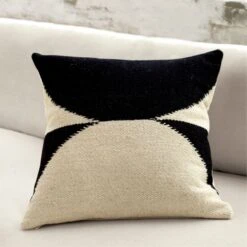 Reflect Black And White Throw Pillow With Down-Alternative Insert 20"